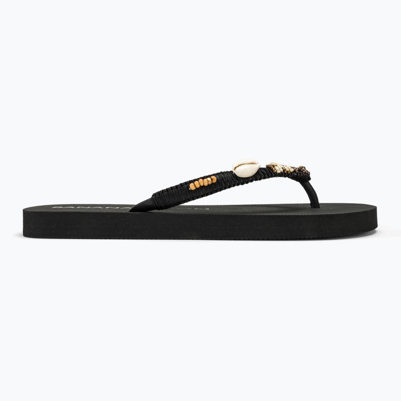 Banana Moon Luceros Tahuata noir Damsie flip flopszok 2