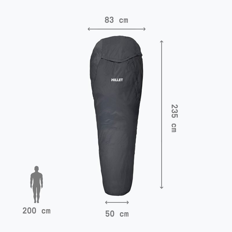 Millet Bivy Bag aszfalt kemping lepedő 5