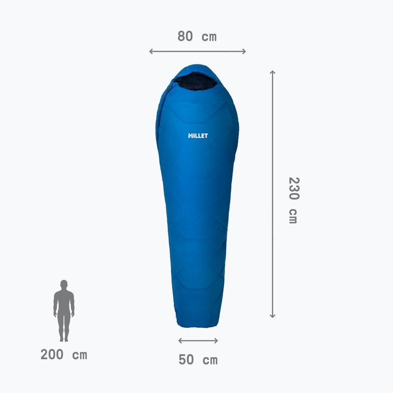 Millet Baikal 750 hosszú hálózsák jobbra sky diver 4