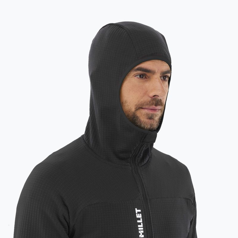 Férfi pulóver Millet Fusion Grid Hoodie black/noir 4