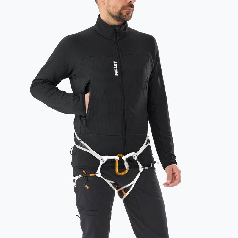 Férfi pulóver Millet Fusion Grid black/noir 4