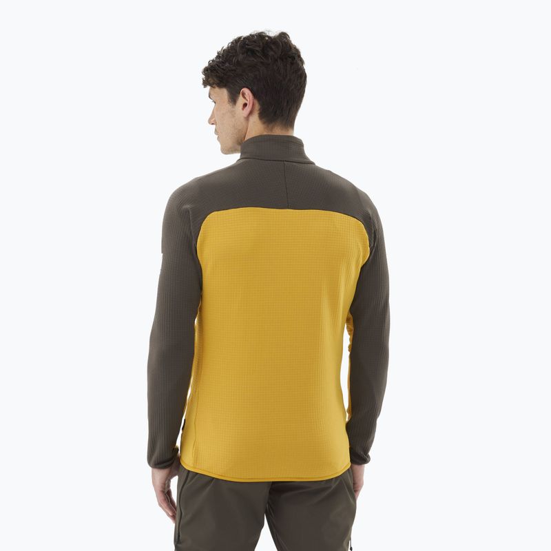 Férfi pulóver Millet Fusion Grid safran/deep jungle 3