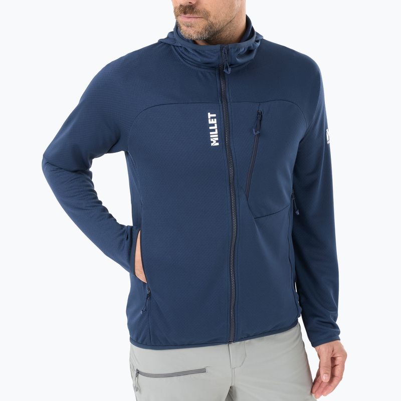 Férfi trekking pulóver Millet Lokka Hoodie III sapphire 4