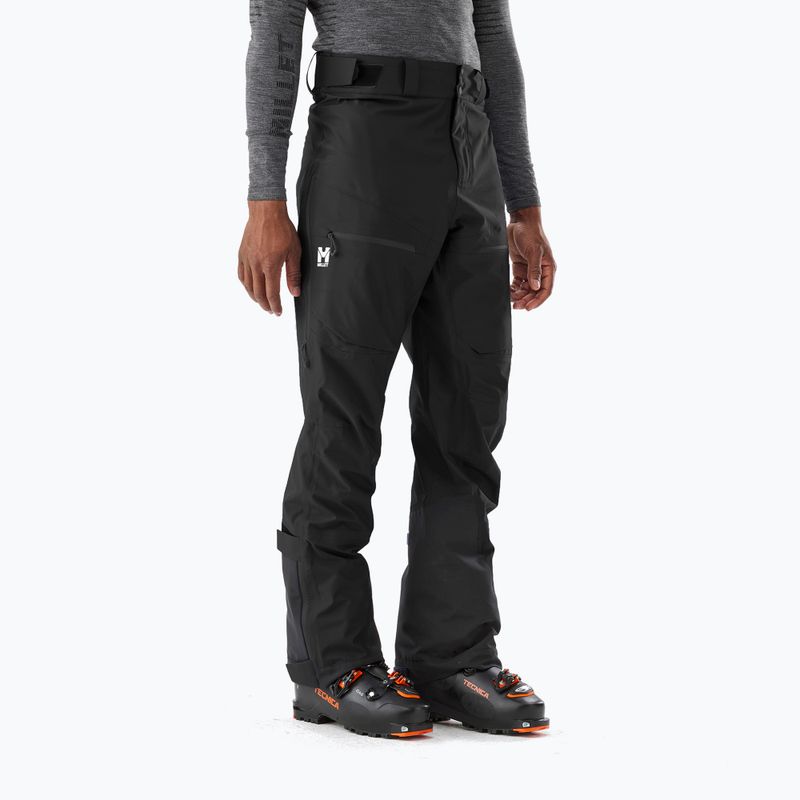 Férfi túrasí nadrág Millet M White 3L black