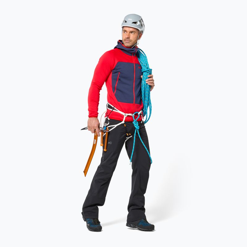 Férfi pulóver Millet Fusion Grid Hoodie red 2