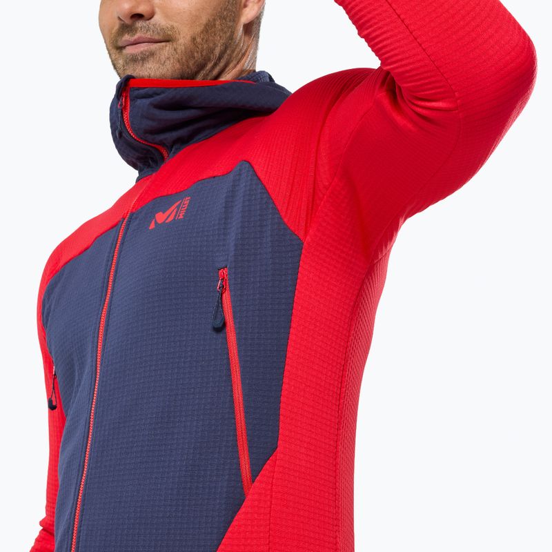 Férfi pulóver Millet Fusion Grid Hoodie red 4