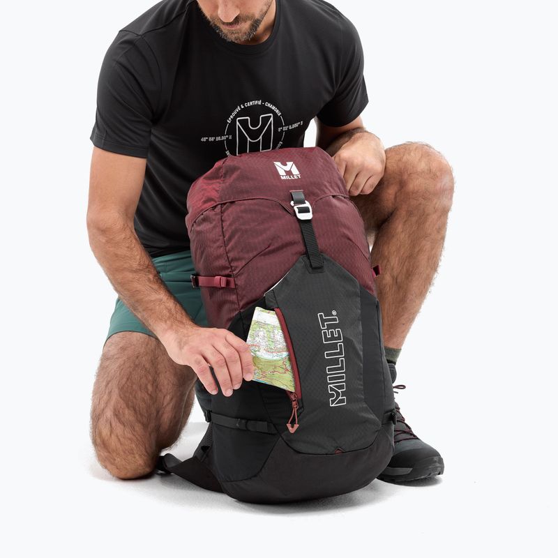 Millet Ubic 25 l fekete/sötétvörös trekking hátizsák 7