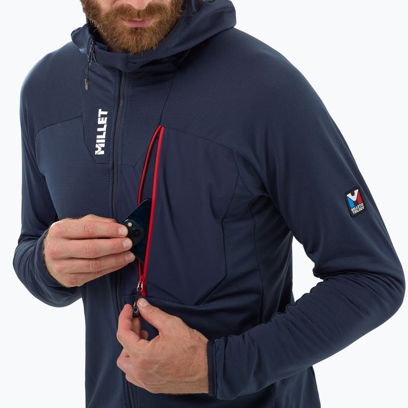 Férfi polár pulóver Millet Trilogy Icon Lightgrid Hoodie saphir 4