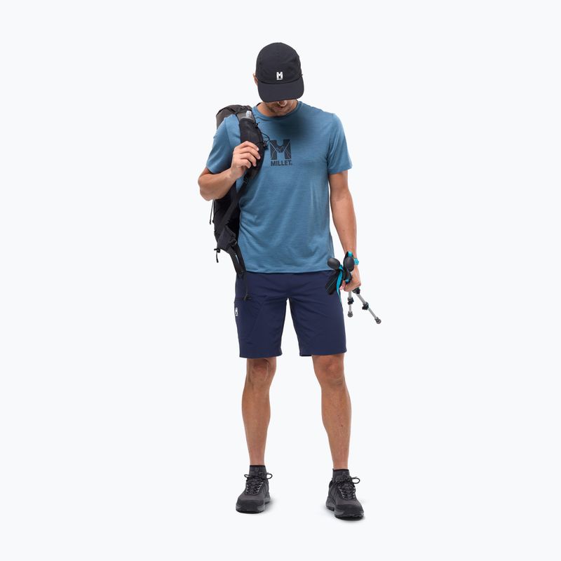 Férfi póló Millet Ubic Wool SS coronet blue 2