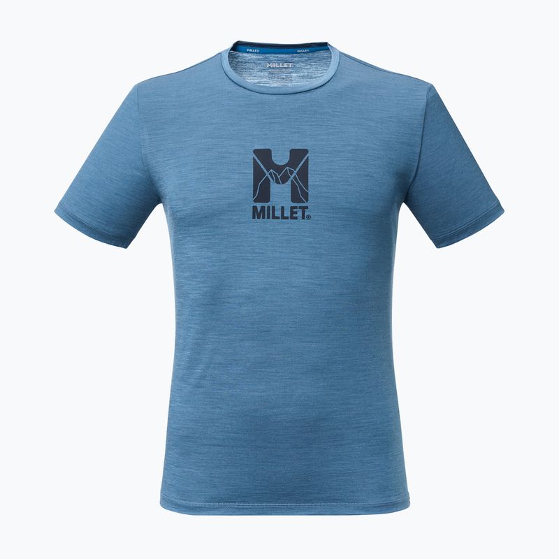 Férfi póló Millet Ubic Wool SS coronet blue 4