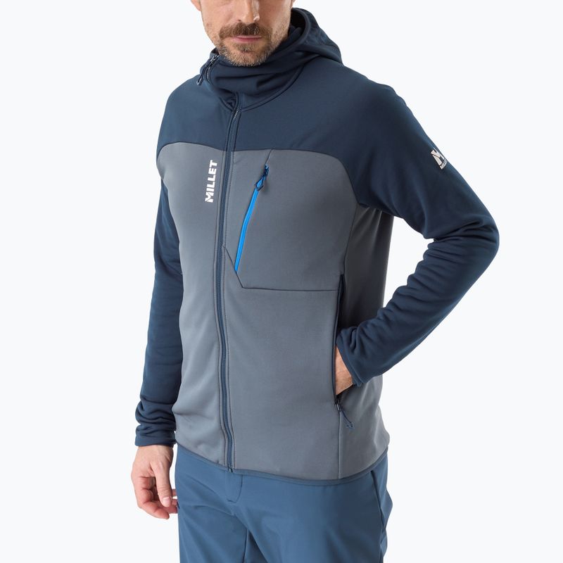 Férfi pulóver Millet Seneca Fleece Hoodie saphir/shadow blue 4
