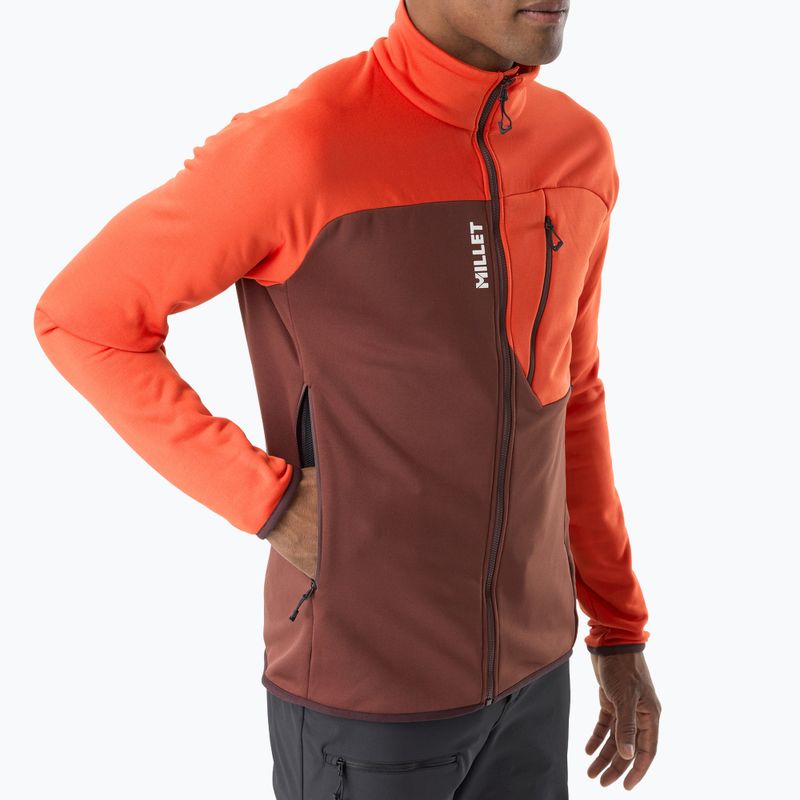 Férfi pulóver Millet Seneca Fleece truffle/paprika 4