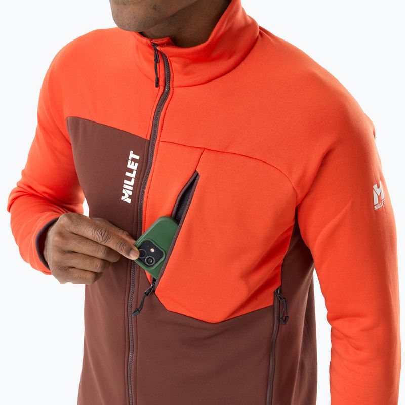 Férfi pulóver Millet Seneca Fleece truffle/paprika 5