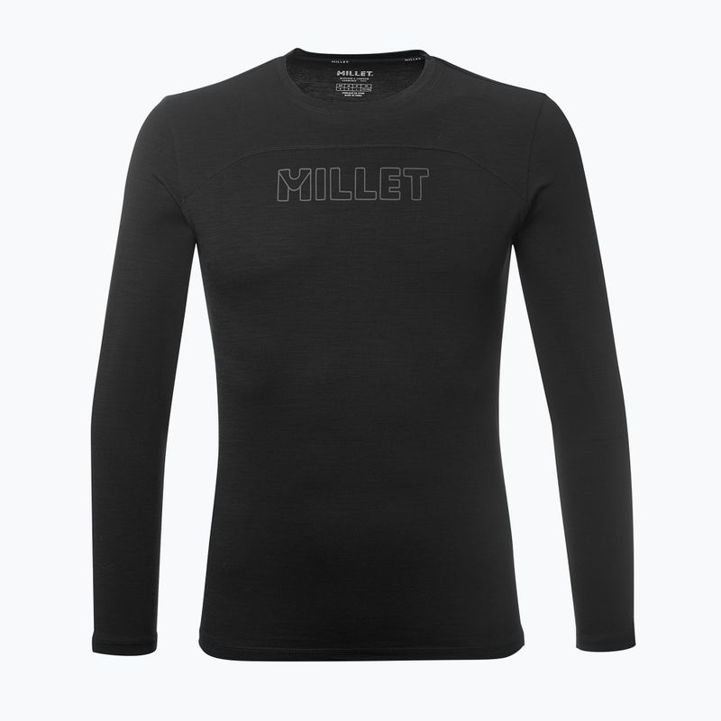 Férfi trekking longsleeve Millet Ubic Wool LS Pullover black 3