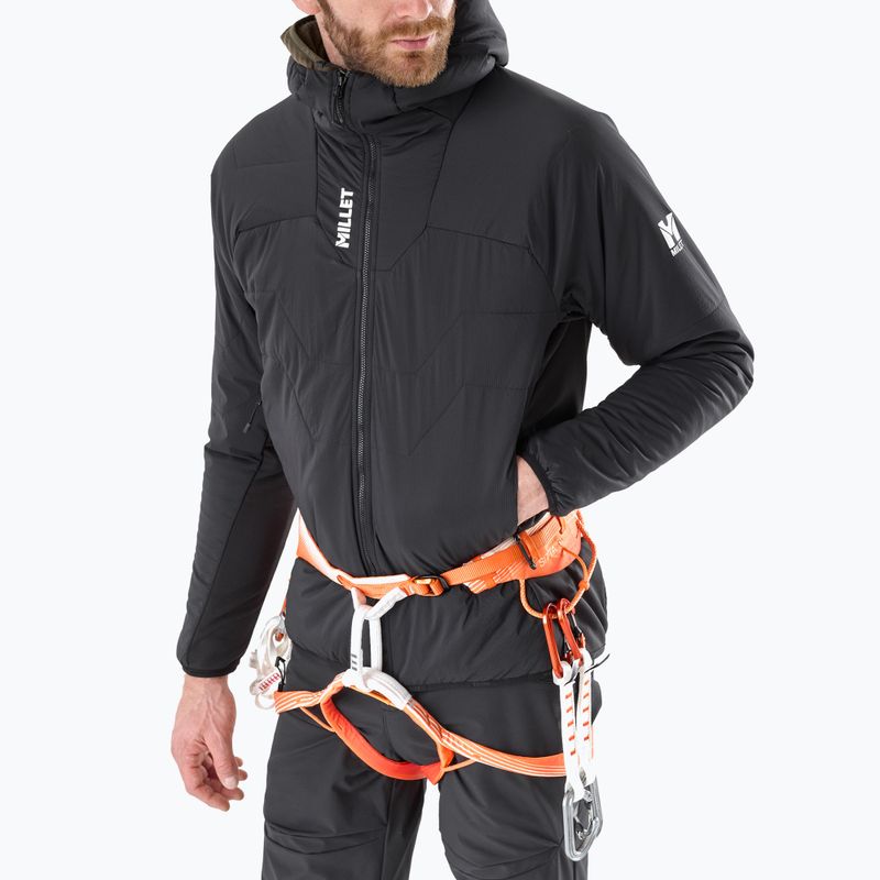 Férfi bélelt kabát Millet Kamet Primaloft Hoodie Jacket black 4