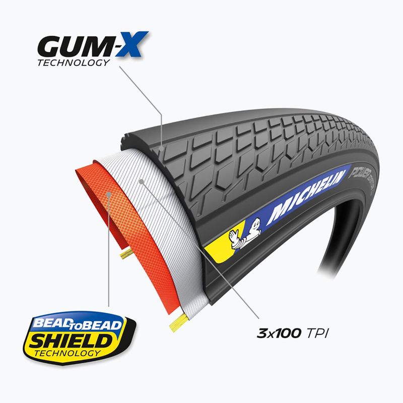 Kerékpárabroncs Michelin Power Adventure Classic V2 Competition Line black 4