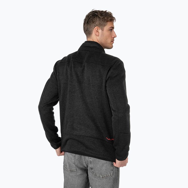 Férfi polár pulóver Aulp Navoy Melanged Knit black 2