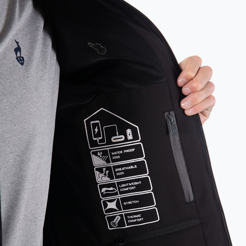 Férfi softshell dzseki Aulp Tiago anthracite melange 5