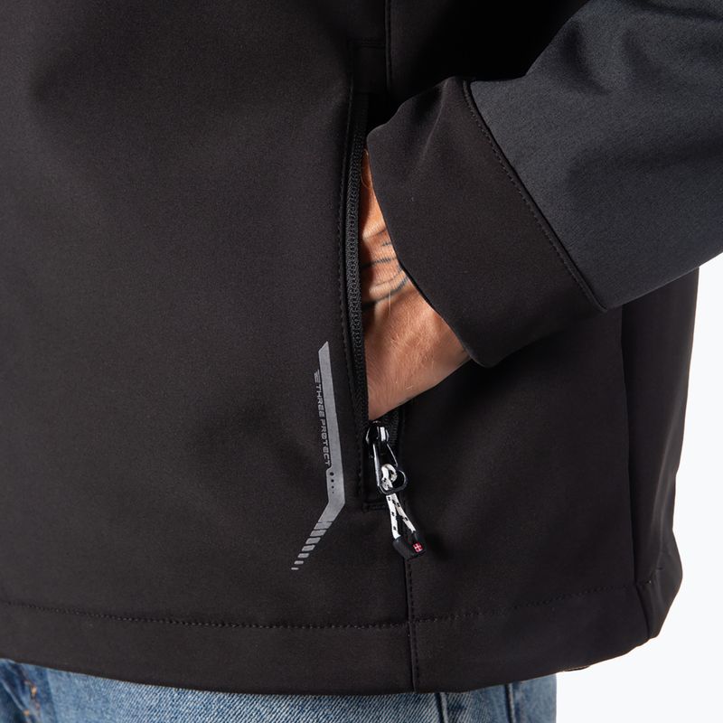 Férfi softshell dzseki Aulp Tiago anthracite melange 10