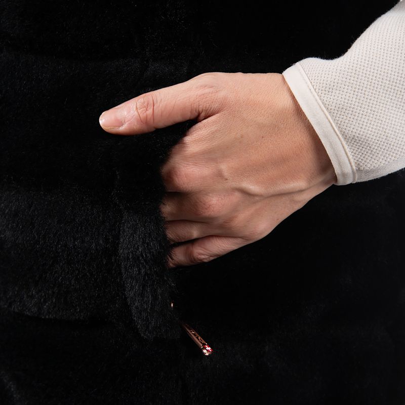 Női mellény Aulp Carra Faux Fur black 4