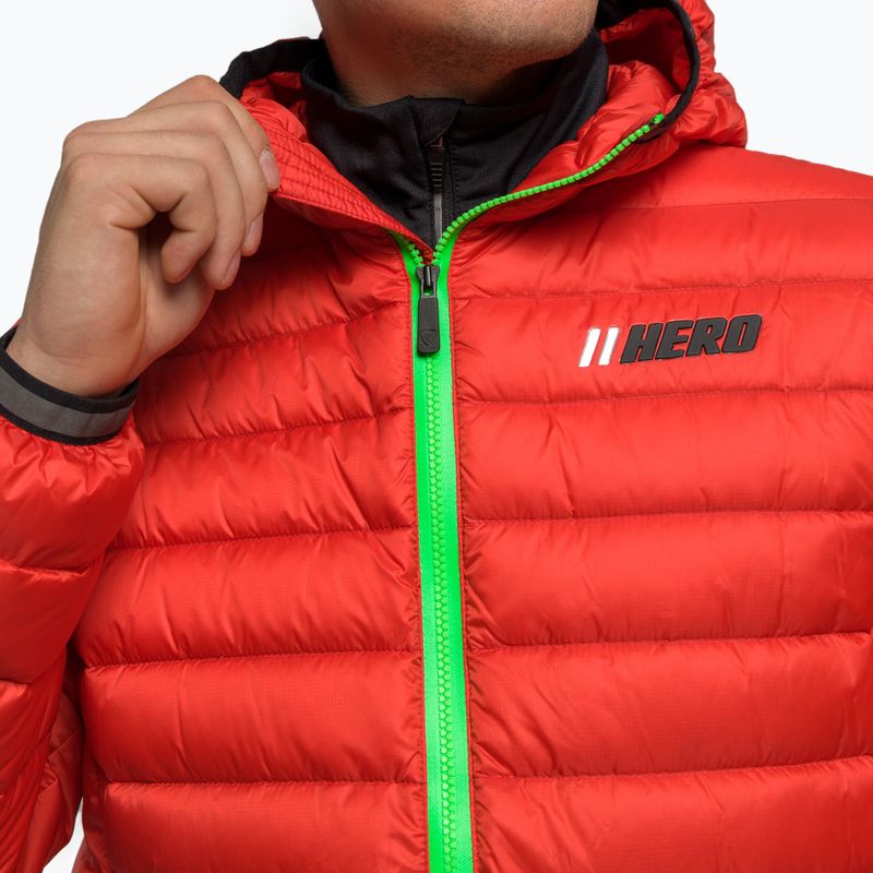 Férfi sí kabát Rossignol Verglas Hero Hood neon red 10