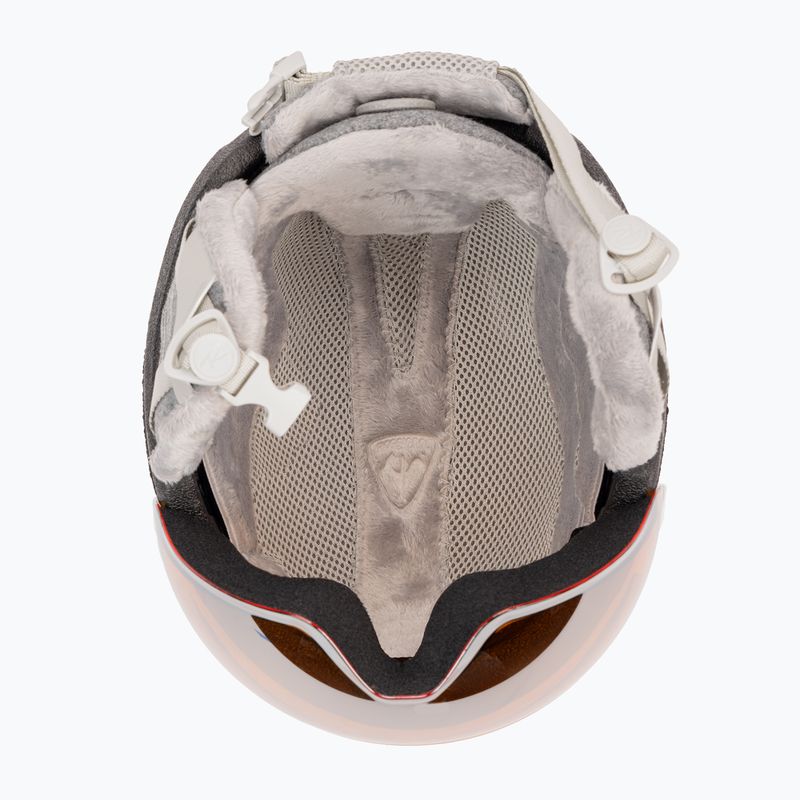 Női síbukósisak Rossignol Fit Visor Impacts white/orange/silver 7