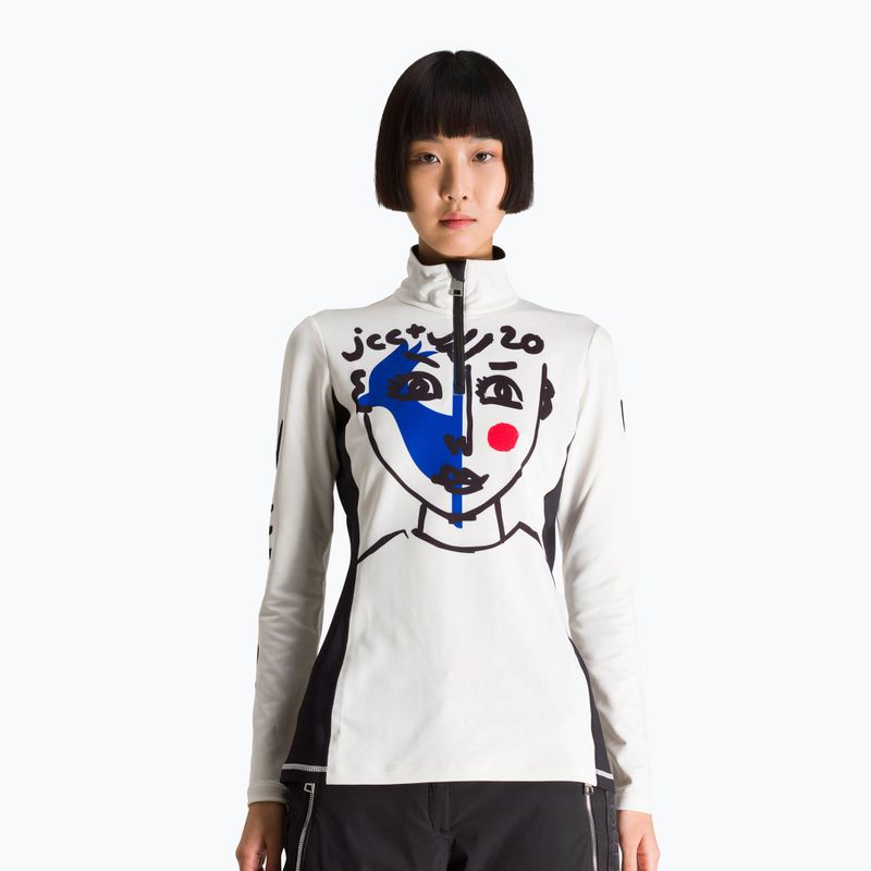 Női sí pulóver Rossignol Bessy 1/2 Zip Top white