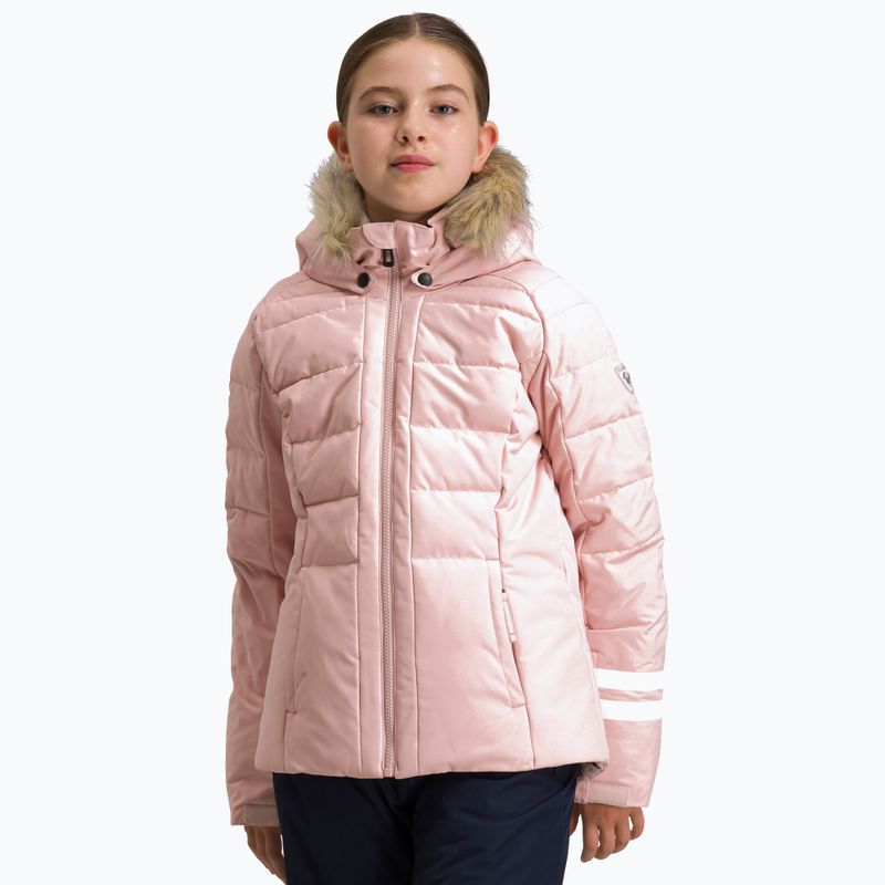 Gyermek sí kabát Rossignol Girl Polydown powder pink 9