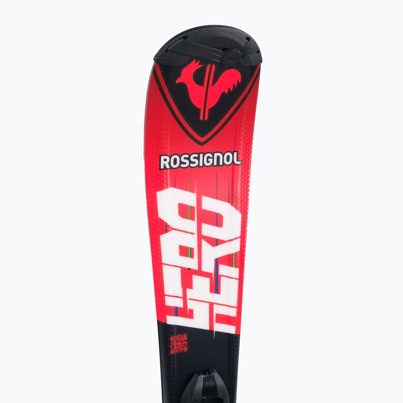 Gyermek lesiklópálya sílécek Rossignol Hero 100-140 + Kid4 red 8