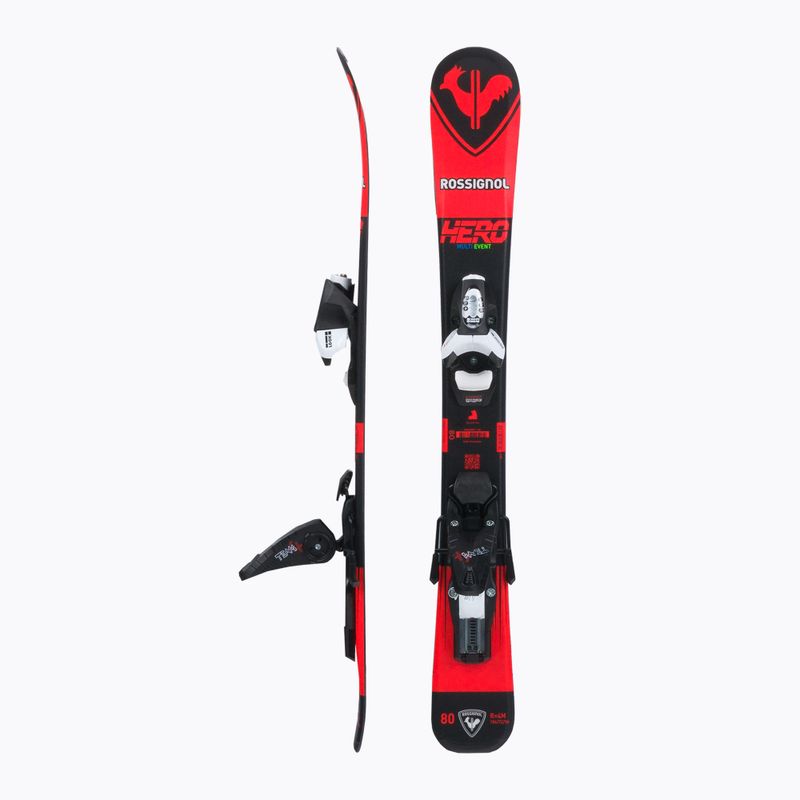 Gyermek lesiklópálya sílécek Rossignol Hero Pro + Team 4 GW Black Bulk red 2