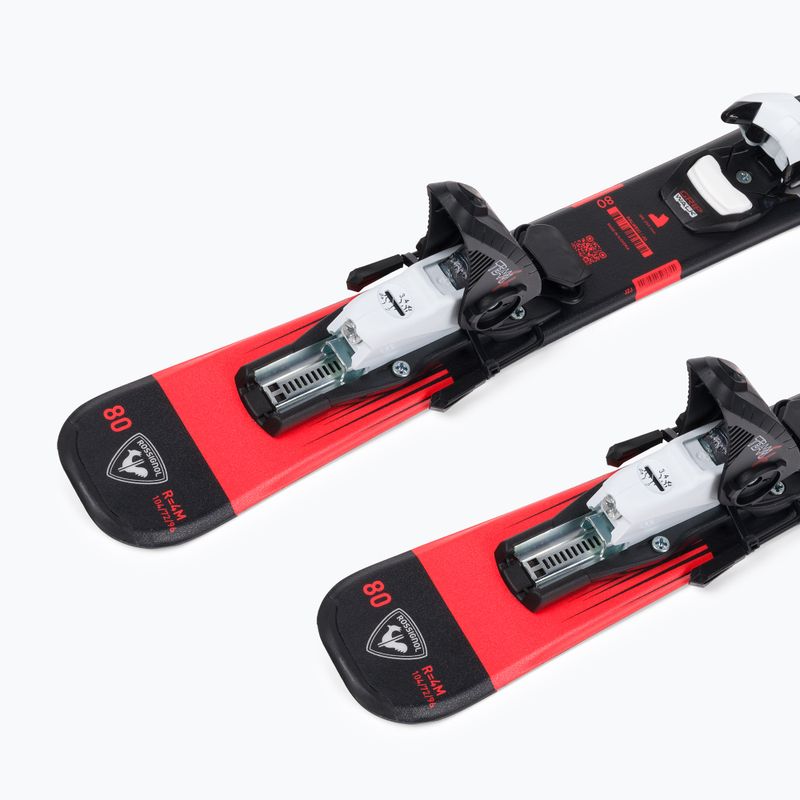 Gyermek lesiklópálya sílécek Rossignol Hero Pro + Team 4 GW Black Bulk red 9