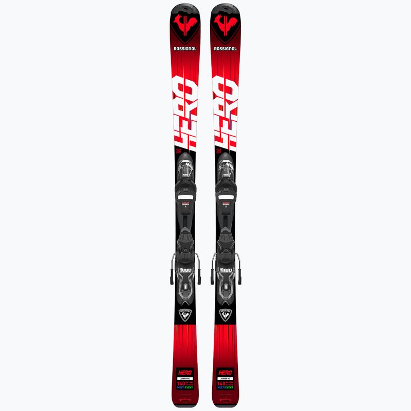 Gyermek lesiklópálya sílécek Rossignol Hero 130-150 + XP7 red 10