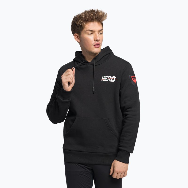 Férfi sí pulóver Rossignol Hero Logo Sweat black