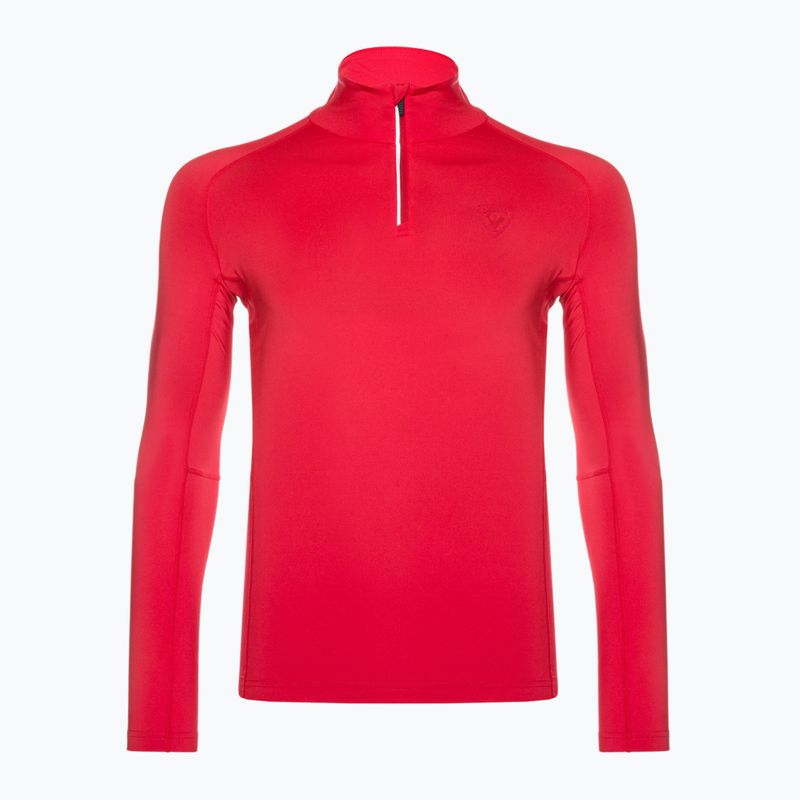 Férfi Rossignol Classique 1/2 Zip sport piros termikus melegítő pulóver 6