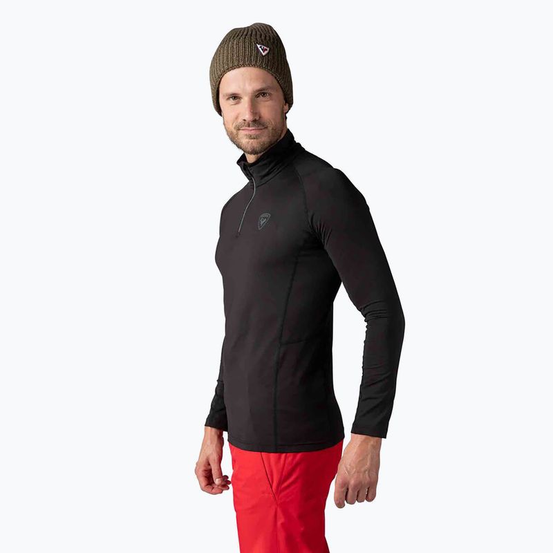 Férfi Rossignol Classique 1/2 Zip termikus melegítő pulóver fekete 4