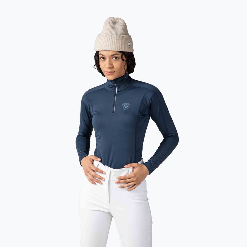 Női termoaktív pulóver Rossignol Classique 1/2 Zip dark navy