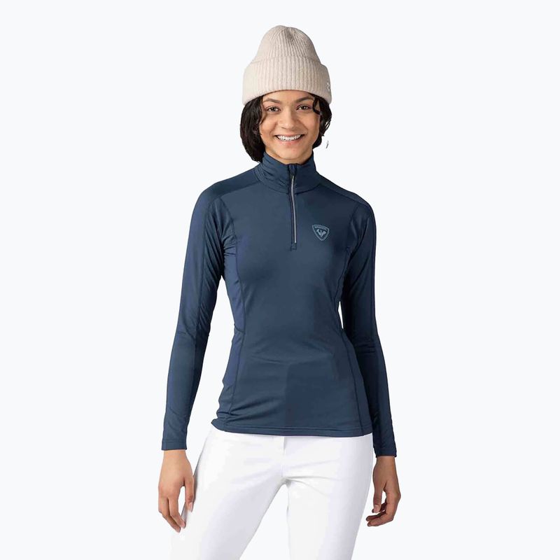 Női Rossignol Classique 1/2 Zip termikus melegítő pulóver sötét navy 3