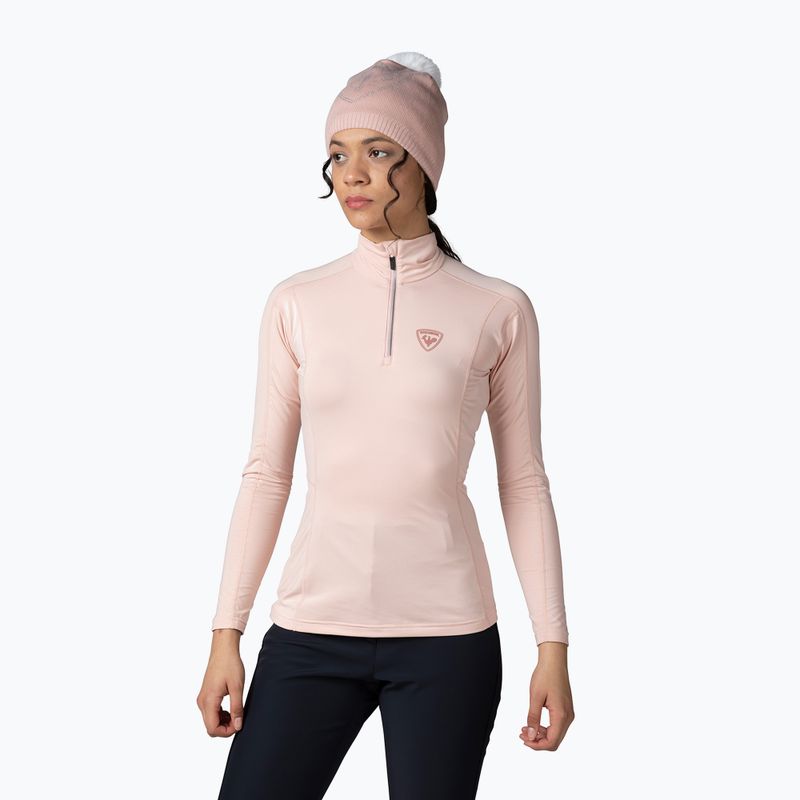 Női termoaktív pulóver Rossignol Classique 1/2 Zip powder pink