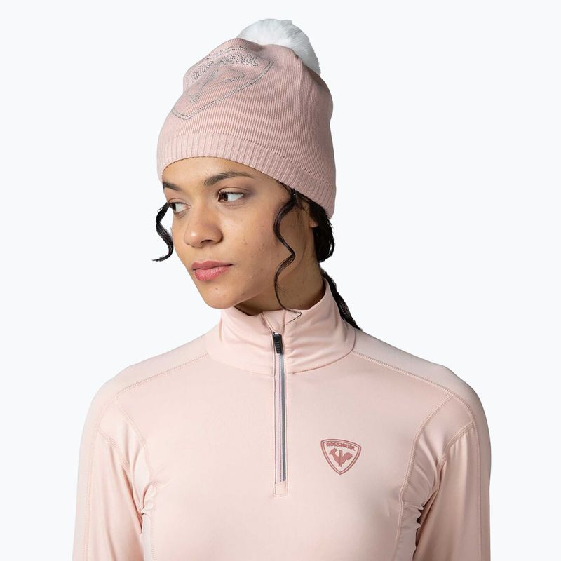 Női termoaktív pulóver Rossignol Classique 1/2 Zip powder pink 5