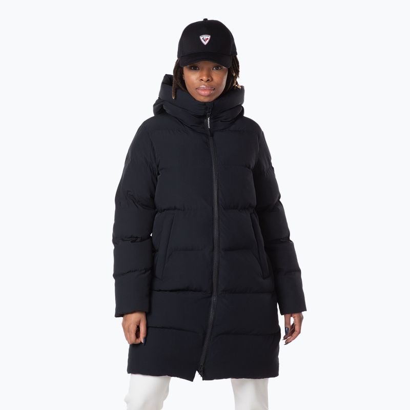 Női Rossignol Quilt Stretch Parka pehelypaplan kabát fekete