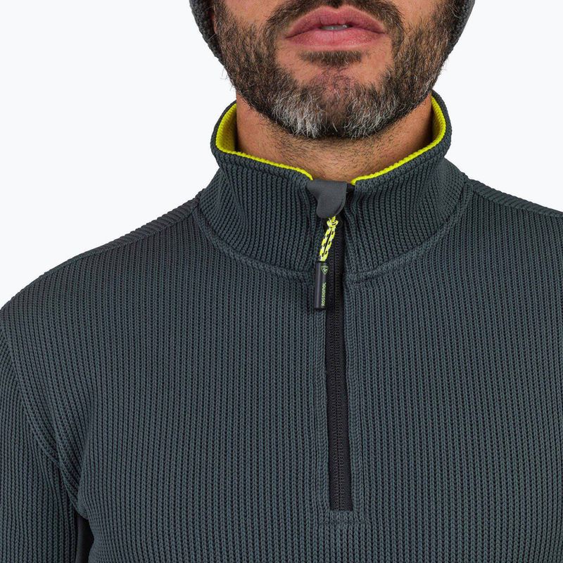 Férfi sípulóver Rossignol Cieloalto Fleece Half zip onyx grey 5