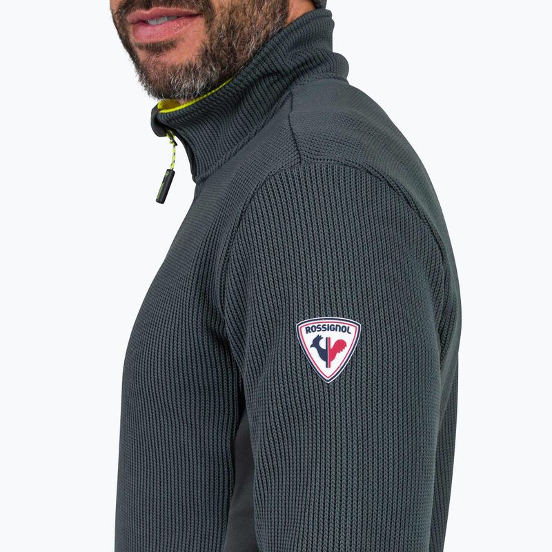 Férfi sípulóver Rossignol Cieloalto Fleece Half zip onyx grey 6