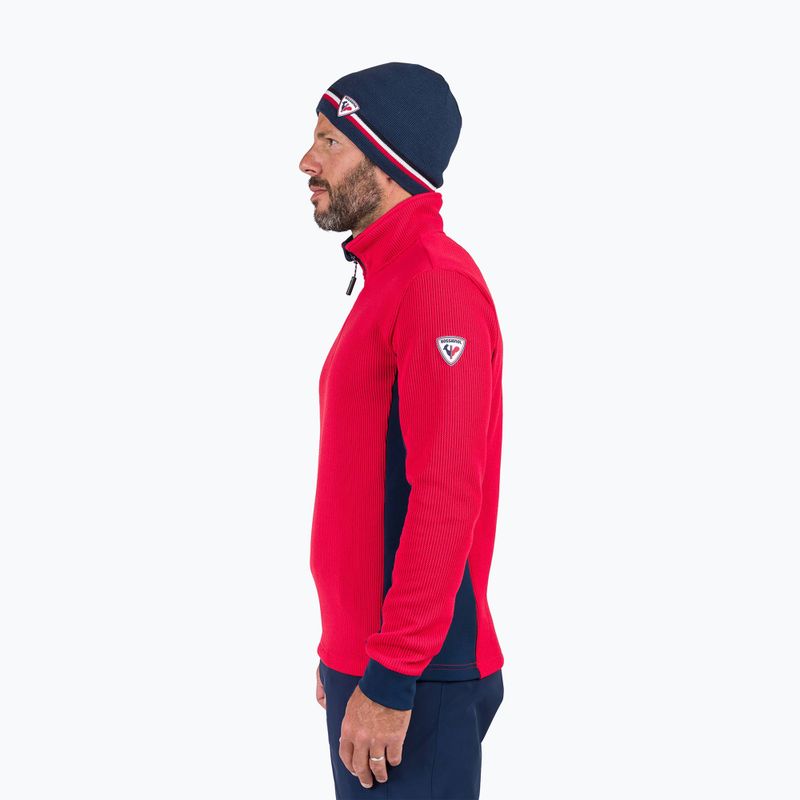 Férfi Rossignol Cieloalto Fleece Fél cipzáras sport pulóver piros 4