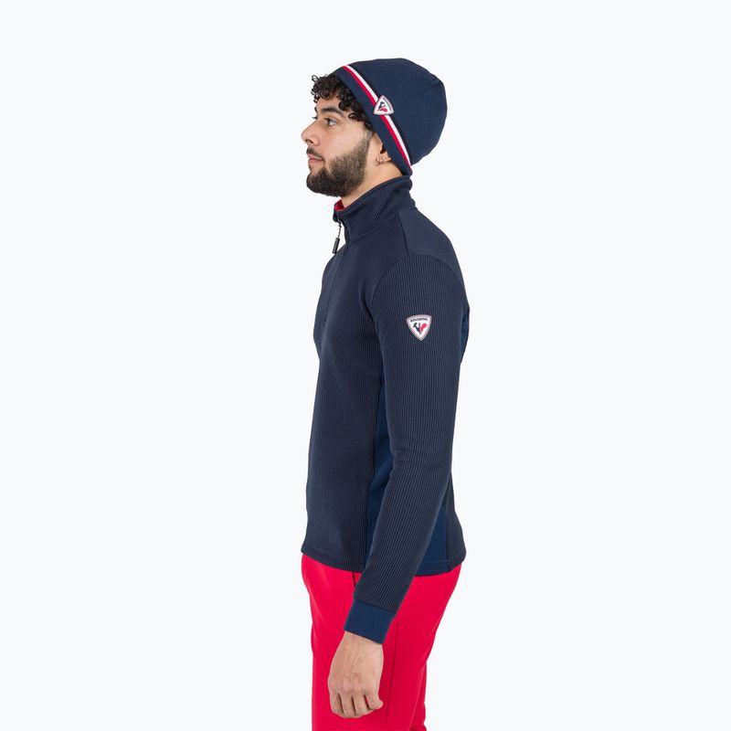 Férfi Rossignol Cieloalto Fleece Fél cipzáras sí pulóver sötét navy 4