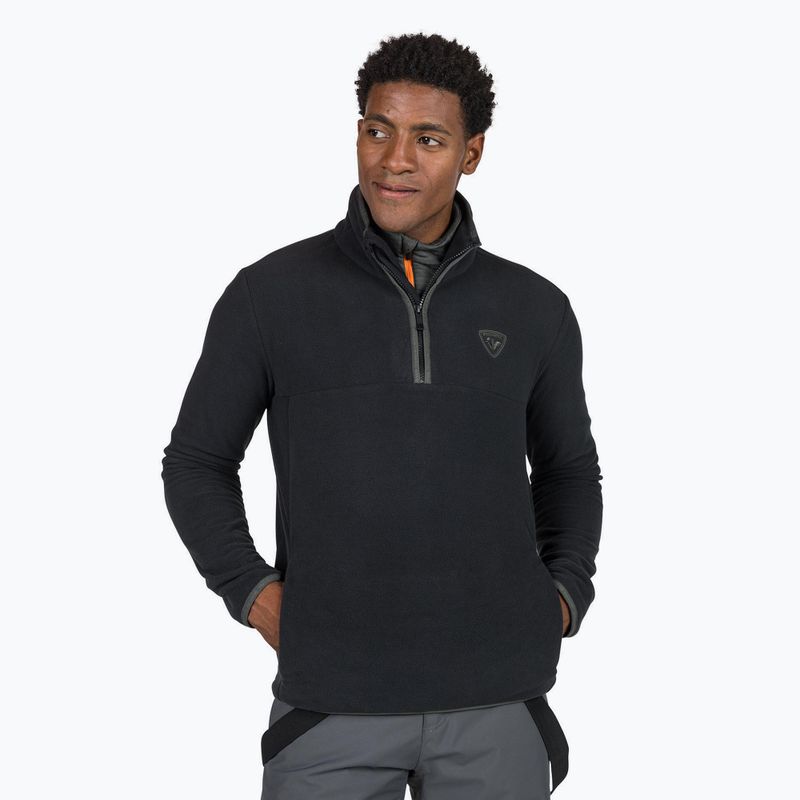 Férfi pulóver Rossignol Strawpile Fleece Hz black