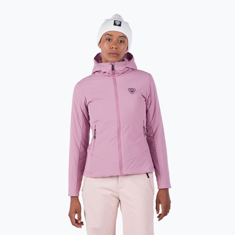 Női bélelt dzseki Rossignol Opside Hoodie moonlight mauve