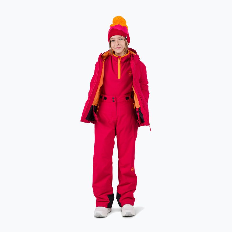 Rossignol Girl Ski rubinpiros gyermek síelő nadrág 2