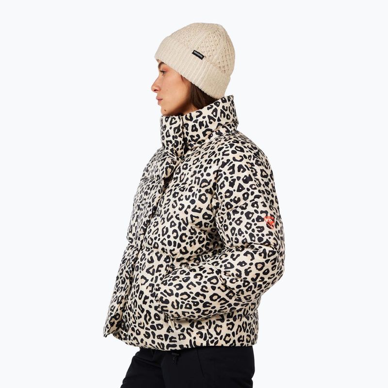 Női pehelydzseki Rossignol Aretu Allover Down Nature Wild Leopard Print 4