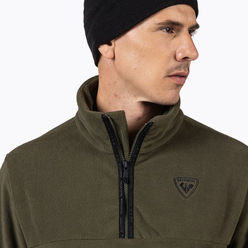 Férfi pulóver Rossignol Strawpile Fleece Hz olive shadow 5