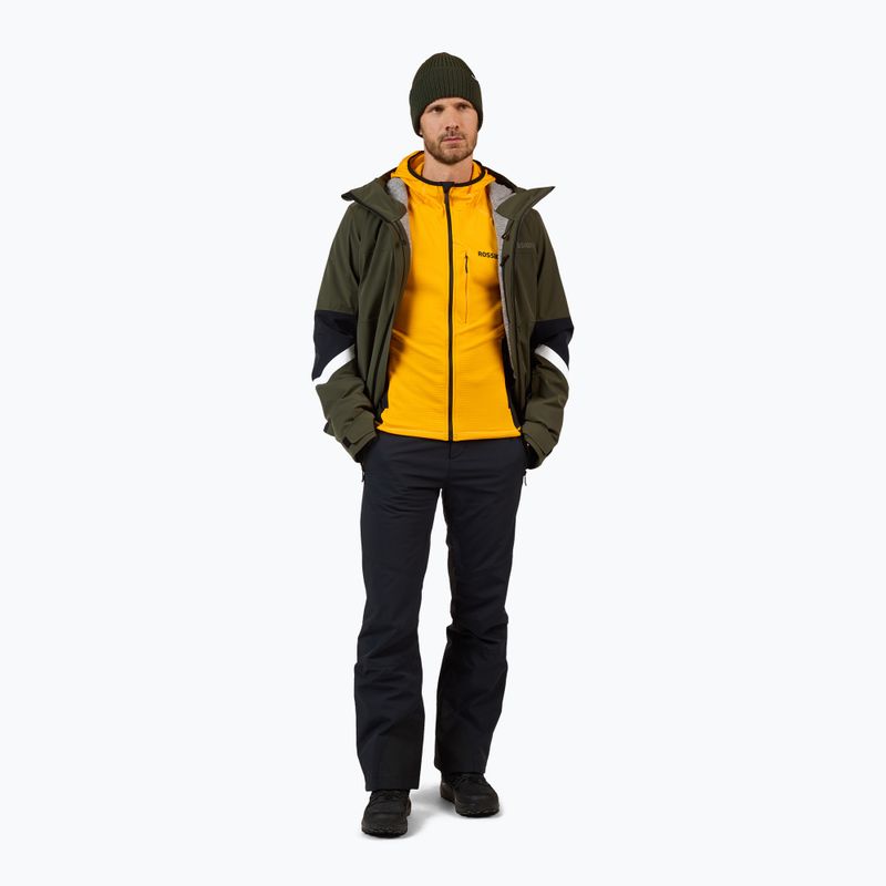 Férfi kapucnis pulóver Rossignol Blackside Mix Full Zip Hoodie Fleece saffron yellow 2